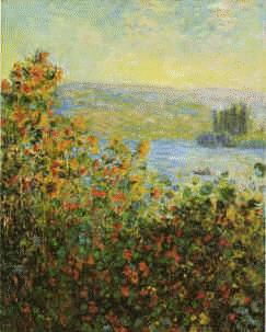 Claude Monet Flower Beds at Vetheuil China oil painting art